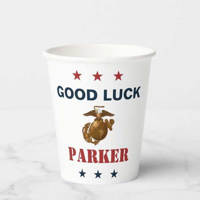 US Marines Corps Farewell Party - Recruit Training Paper Cups (Front)