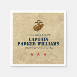 US Marines Corps Retirement Party Napkin