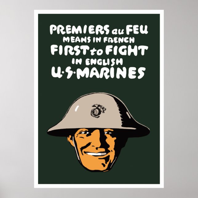 US Marines -- First To Fight Poster (Front)