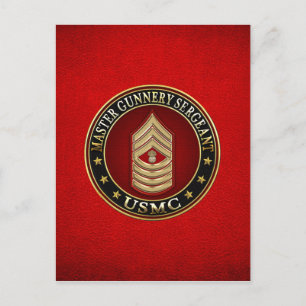 US Marines: Master Gunnery Sergeant (USMC MGySgt) Postcard