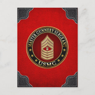 US Marines: Master Gunnery Sergeant (USMC MGySgt) Postcard