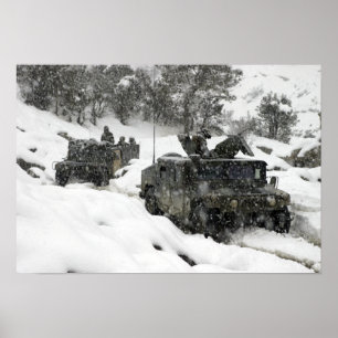 US Marines patrol in Khowst-Gardez Pass Poster