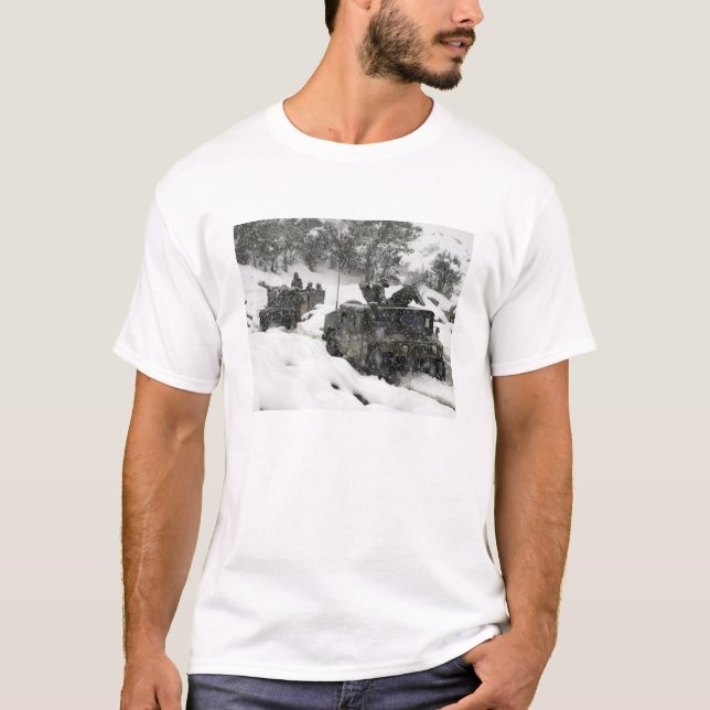 US Marines patrol in Khowst-Gardez Pass T-Shirt (Front)