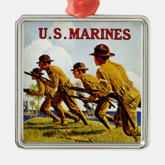 US Marines ~ Soldiers of the Sea Metal Tree Decoration