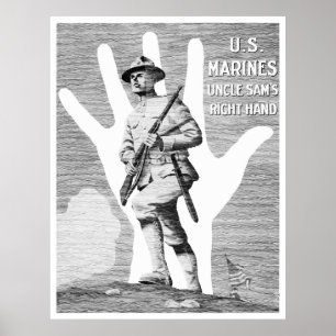 US Marines -- Uncle Sam's Right Hand Poster