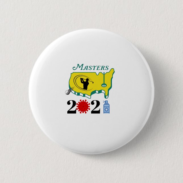 us masters  GOLF 2021 6 Cm Round Badge (Front)