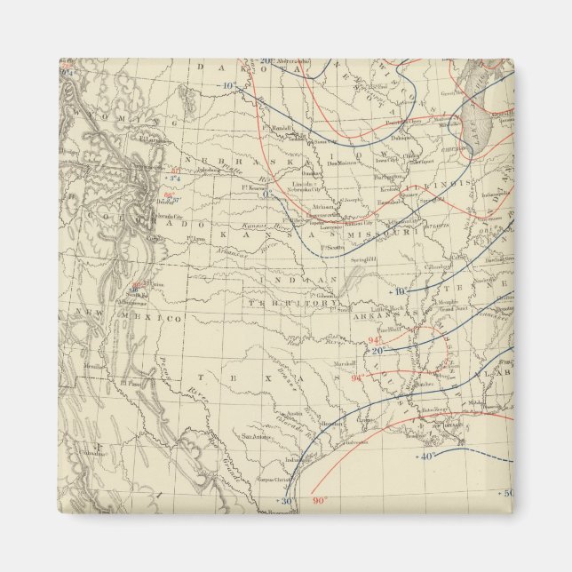 US Mean Temperature Magnet (Front)