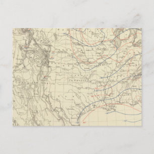 US Mean Temperature Postcard