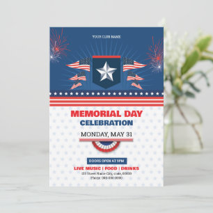 Us Memorial Day Party Flyer Template