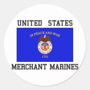 US Merchant Marine Classic Round Sticker