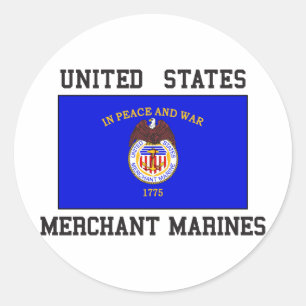 US Merchant Marine Classic Round Sticker