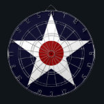 US Military Aircraft Roundel - 241102-K Dartboard<br><div class="desc">US Military Aircraft Roundel - 241102- K. Army Air Force National Star and Bars Insignia.</div>