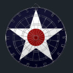 US Military Aircraft Roundel - 241102-K Dartboard<br><div class="desc">US Military Aircraft Roundel - 241102- K. Army Air Force National Star and Bars Insignia.</div>
