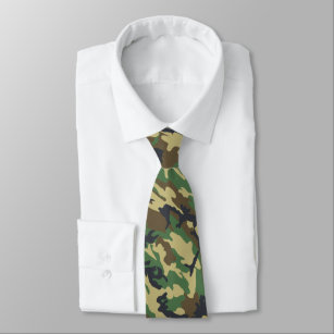 US Military Camouflage Green Camo Pattern Tie