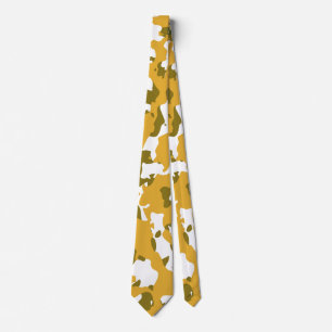 US Military Camouflage Green Camo Seamless Pattern Tie