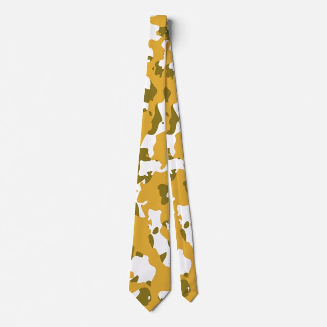 US Military Camouflage Green Camo Seamless Pattern Tie (Front)