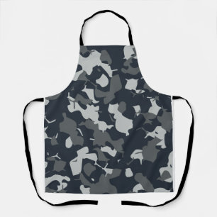 US Military Camouflage Grey Camo Seamless Pattern Apron