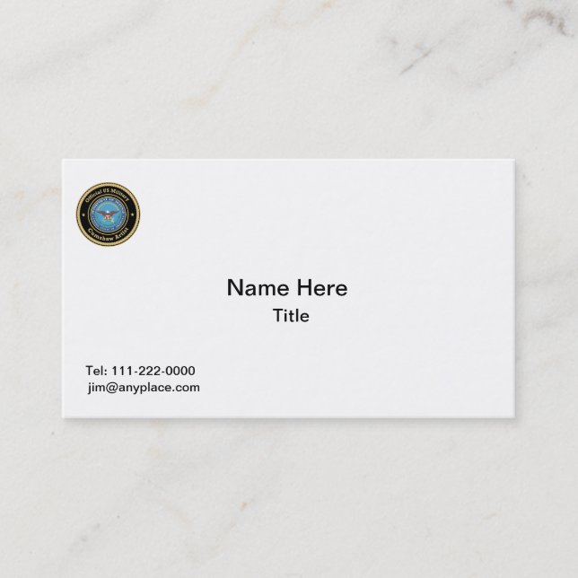 US Military Cumshaw Artist Business Card (Front)