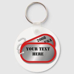 US MILITARY - Dog Tags 2008 Key Ring