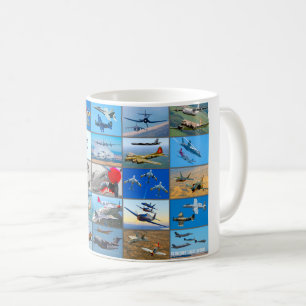 US MILITARY LEGACY AIRCRAFT “MONTAGE” COFFEE MUG