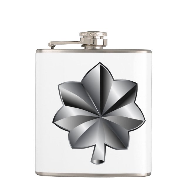 US Military Rank - Lieutenant Colonel Hip Flask (Front)