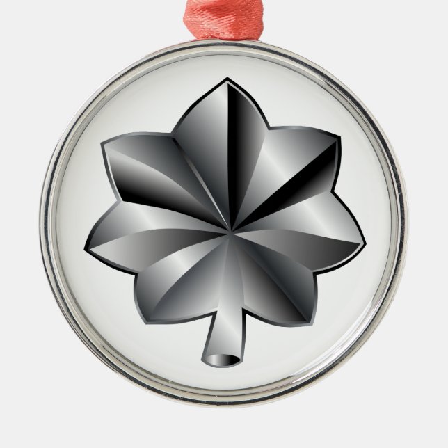US Military Rank - Lieutenant Colonel Metal Tree Decoration (Front)