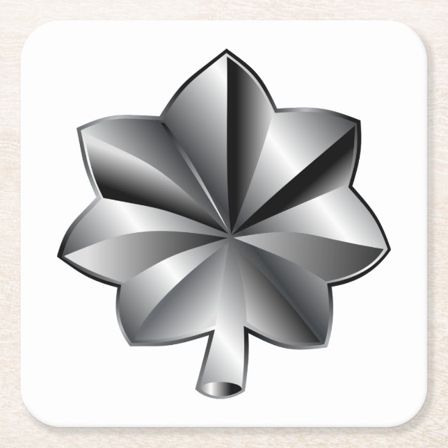 US Military Rank - Lieutenant Colonel Square Paper Coaster (Front)