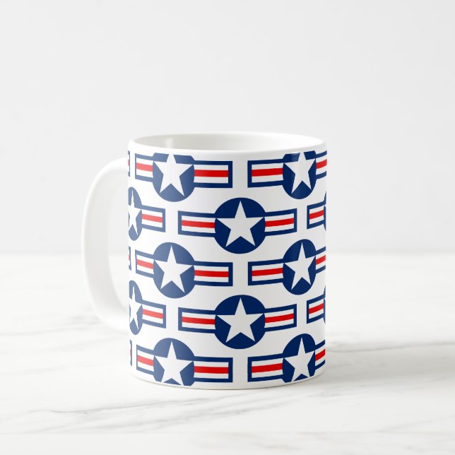 US MILITARY ROUNDEL - Colour Coffee Mug (Front Left)