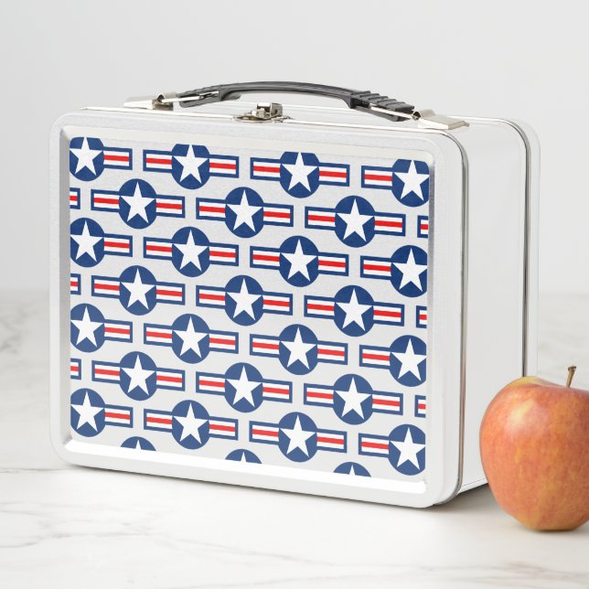 US MILITARY ROUNDEL METAL LUNCH BOX (In Situ)