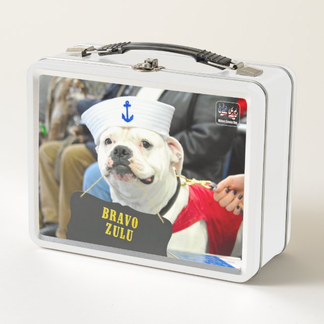 US MILITARY SERVICE DOG METAL LUNCH BOX (Front)