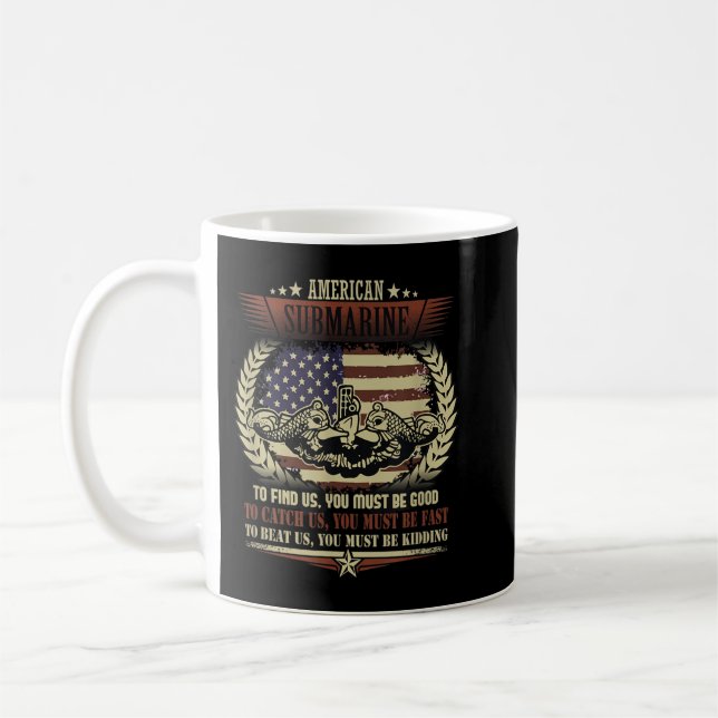 US Military Submarine Gift For A Veteran Submarine Coffee Mug (Left)