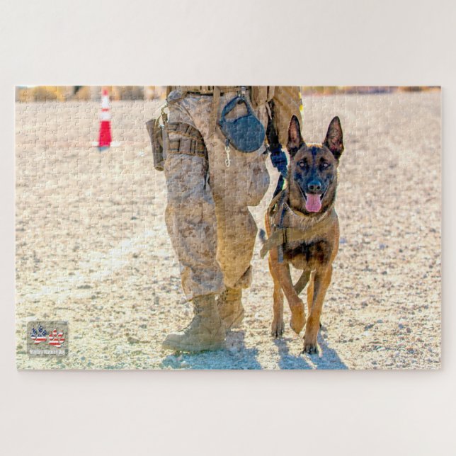 US MILITARY WORKING DOG (20x30 inch) Jigsaw Puzzle (Horizontal)