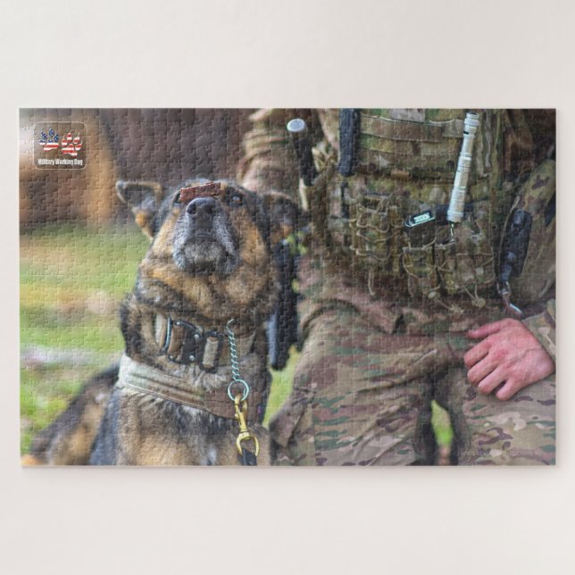 US MILITARY WORKING DOG (20x30 inch) Jigsaw Puzzle (Horizontal)