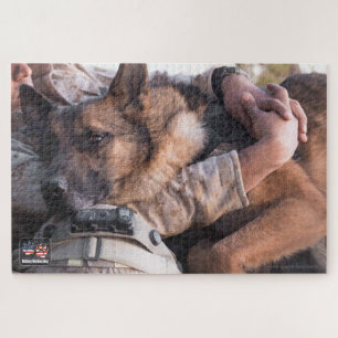 US MILITARY WORKING DOG (20x30 inch) Jigsaw Puzzle