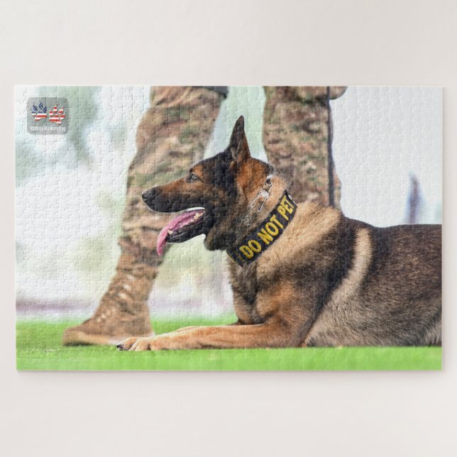 US MILITARY WORKING DOG (20x30 inch) Jigsaw Puzzle (Horizontal)