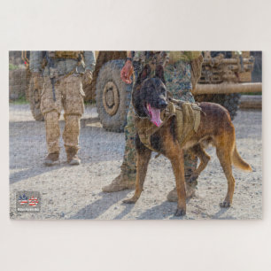 US MILITARY WORKING DOG (20x30 inch) Jigsaw Puzzle