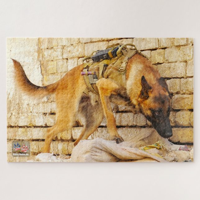 US MILITARY WORKING DOG (20x30 inch) Jigsaw Puzzle (Horizontal)