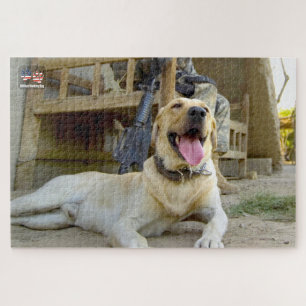 US MILITARY WORKING DOG (20x30 inch) Jigsaw Puzzle