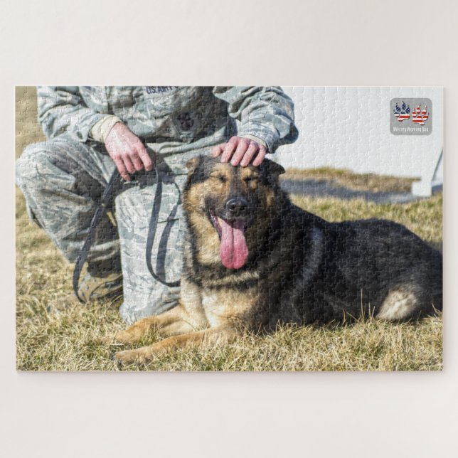 US MILITARY WORKING DOG (20x30 inch) Jigsaw Puzzle (Horizontal)
