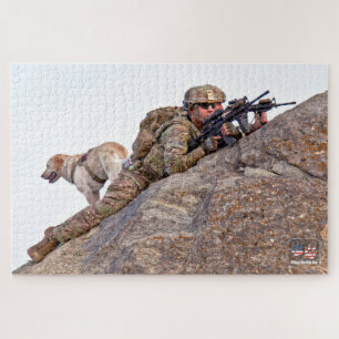 US MILITARY WORKING DOG (20x30 inch) Jigsaw Puzzle