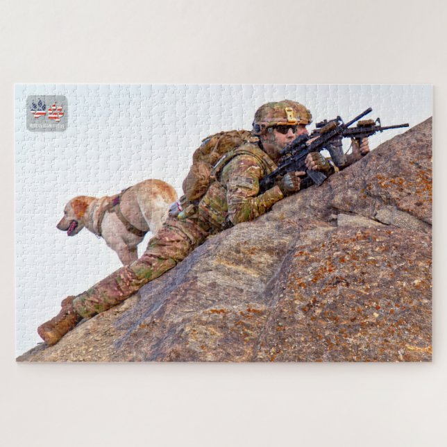 US MILITARY WORKING DOG (20x30 inch) Jigsaw Puzzle (Horizontal)
