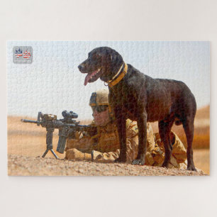 US MILITARY WORKING DOG (20x30 inch) Jigsaw Puzzle