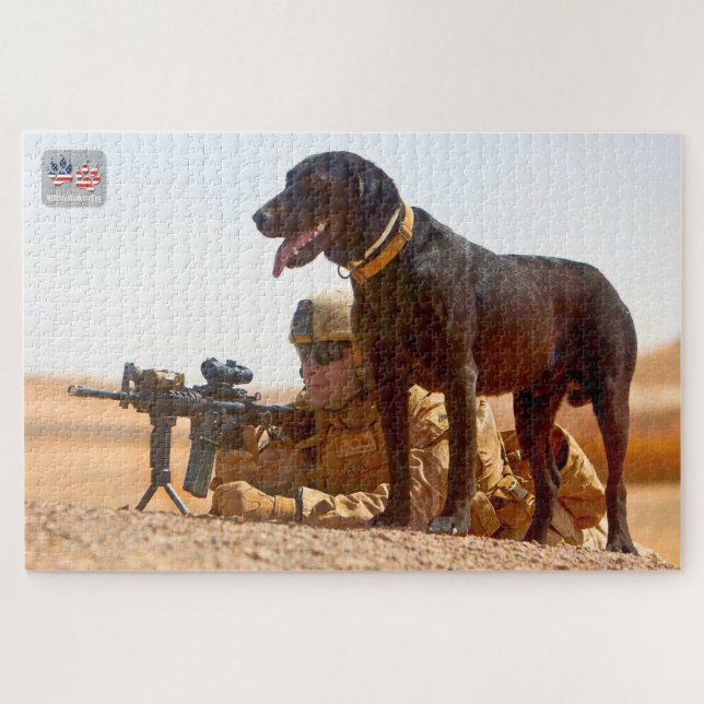 US MILITARY WORKING DOG (20x30 inch) Jigsaw Puzzle (Horizontal)