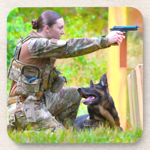 US MILITARY WORKING DOG COASTER