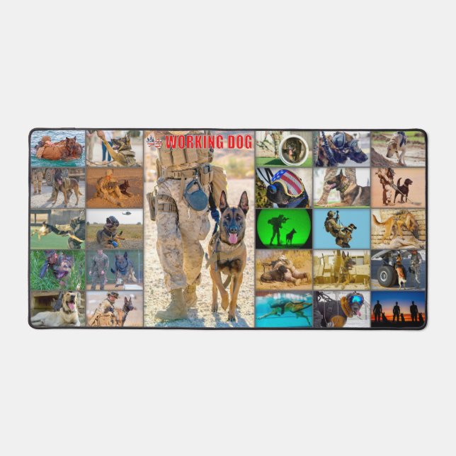 US MILITARY WORKING DOG DESK MAT (Front)
