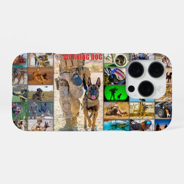 US MILITARY WORKING DOG iPhone CASE (Back Horizontal)