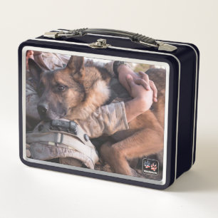 US MILITARY WORKING DOG METAL LUNCH BOX