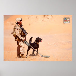 US MILITARY WORKING DOG POSTER
