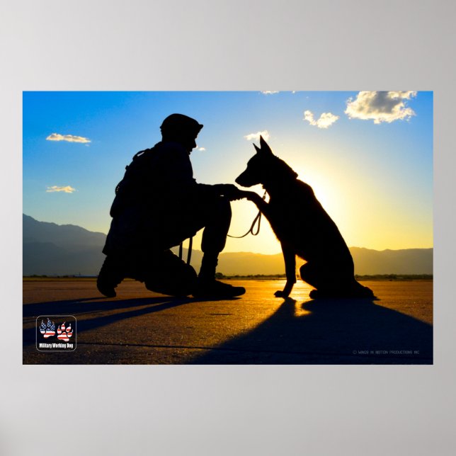 US MILITARY WORKING DOG POSTER (Front)