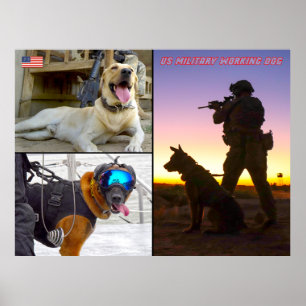 US MILITARY WORKING DOG POSTER